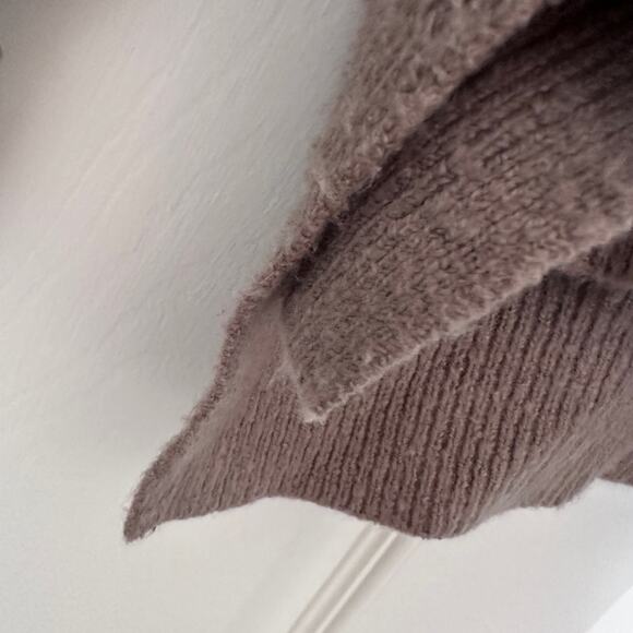 French Connection Sweater women's size Medium turtleneck Wool Stretch Brown - Picture 8 of 9